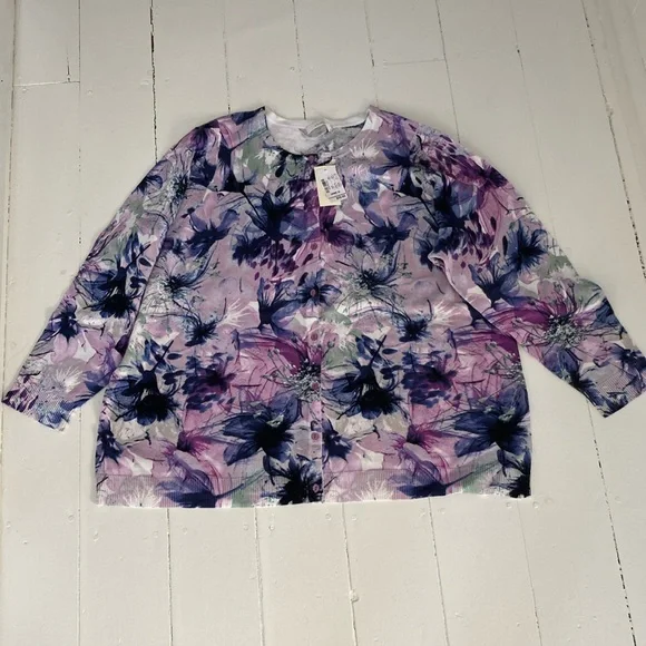 New CJ Banks button up sweater 100% cotton - Picture 3 of 10